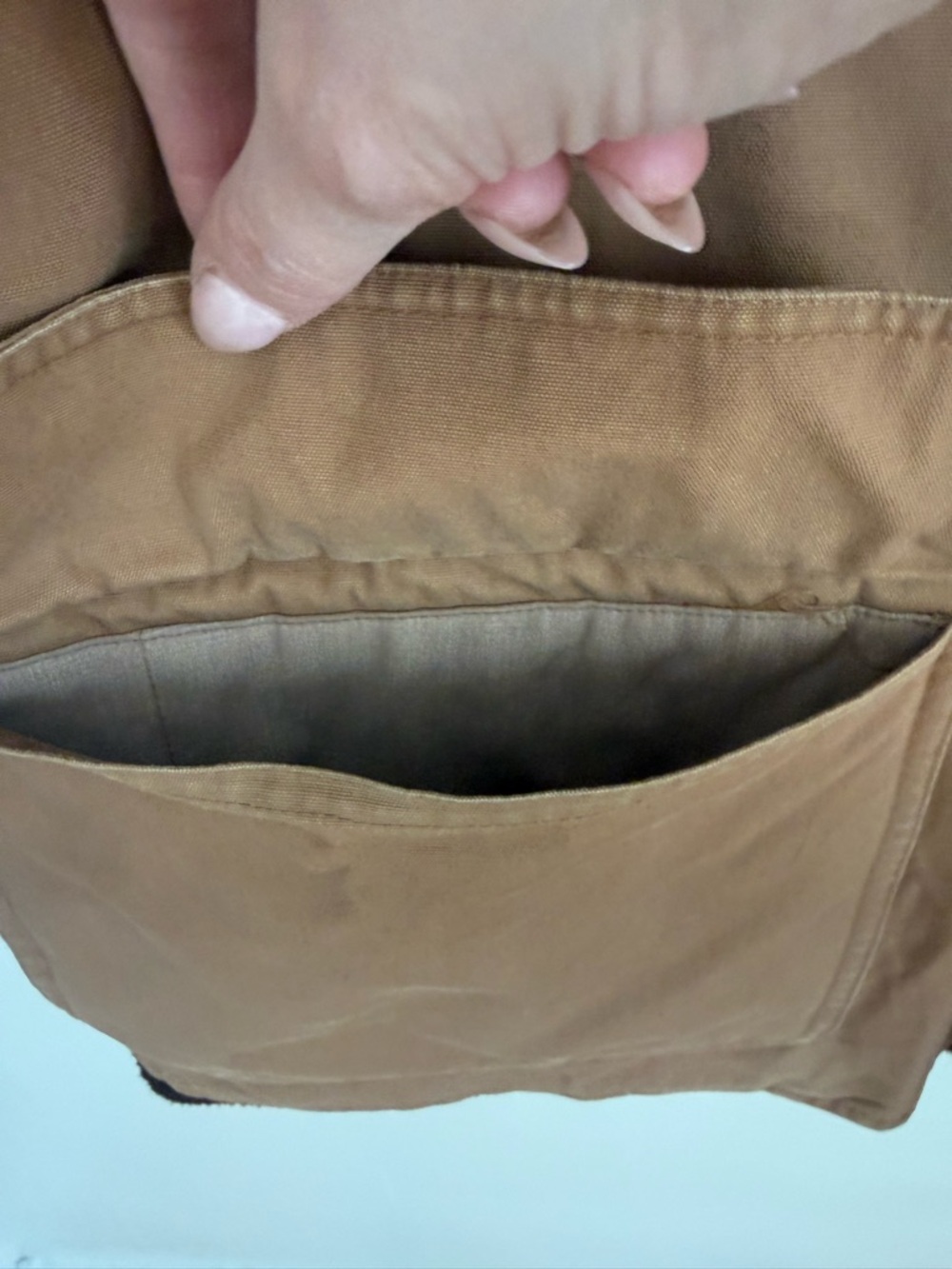 Vintage fleece lined jacket with contrasting collar - Picture 4 of 12